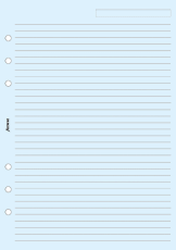 Filofax A5 linjerade blad blå