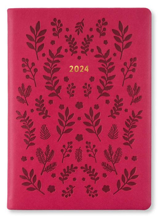 Kalender Letts Woodland A6 Rosa 2024