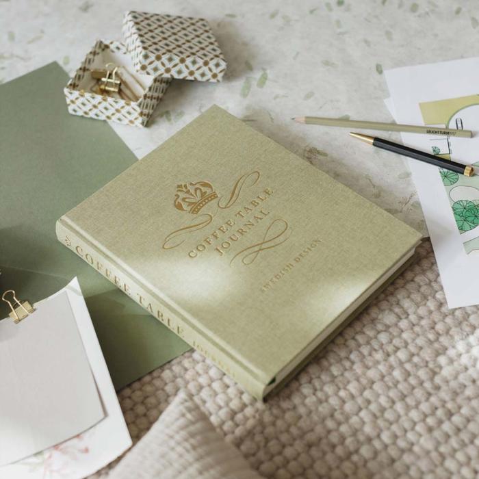 Coffe Table Journal Royal Green Leaf