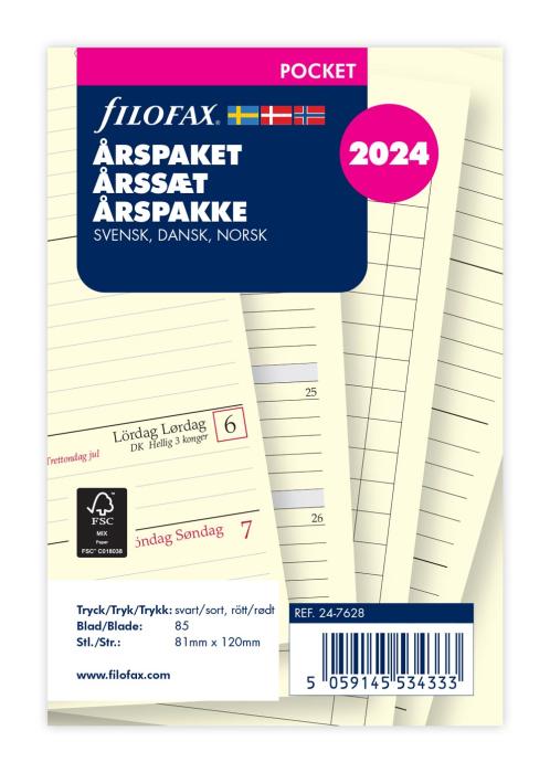 Filofax årspaket Pocket 2024