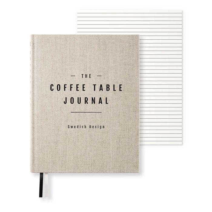 Coffe Table Journal Clean Rough Linen