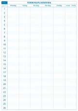 Väggblad Terminsplan 