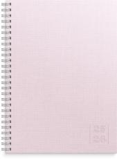 Kalender Study A5 Textile rosa 2025-2026