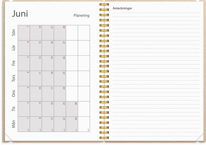 Kalender Study A5 Story Rand 2025-2026