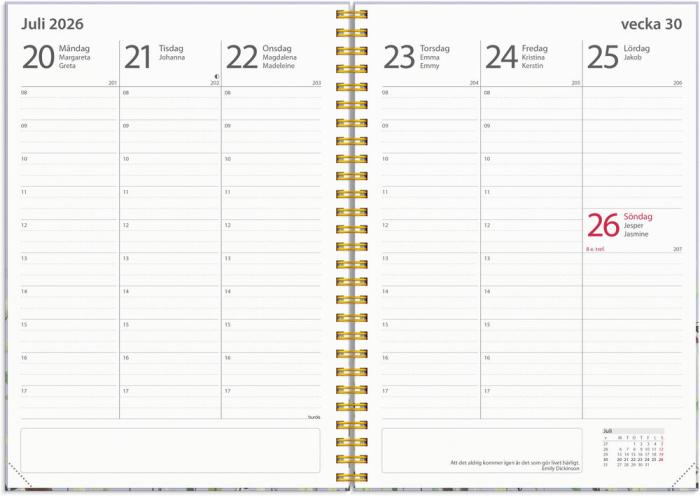 Kalender Study A5 Story Äng 2025-2026