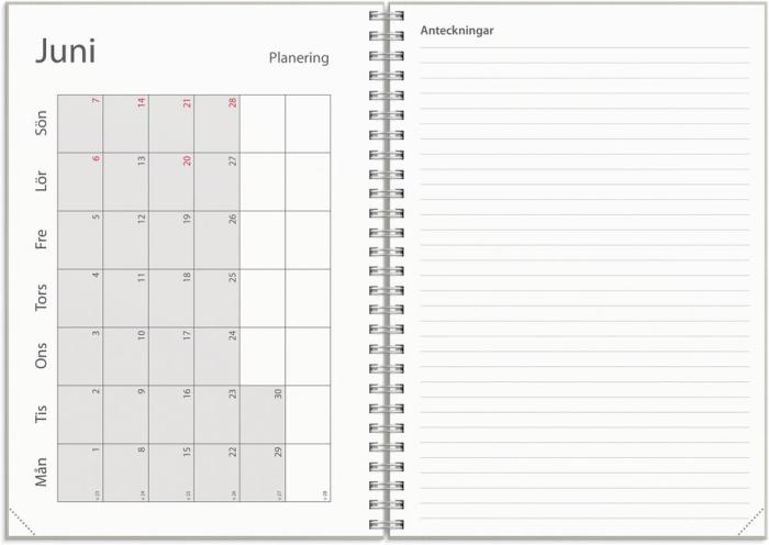 Kalender Study A5 Story Blomma 2025-2026