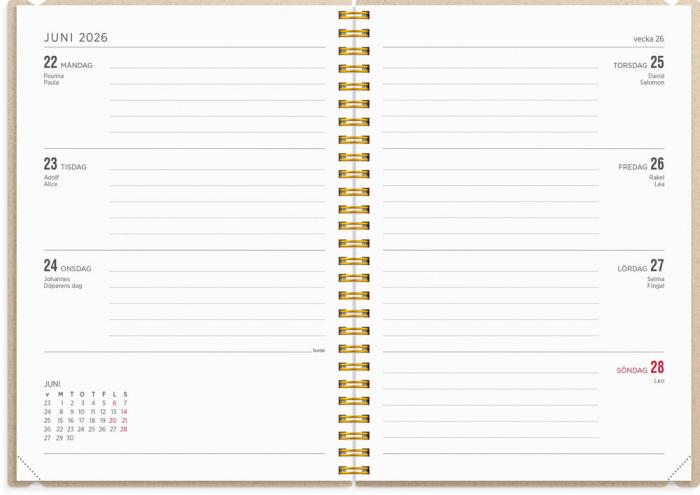 Kalender Senator A5 Story Rand 2025-2026