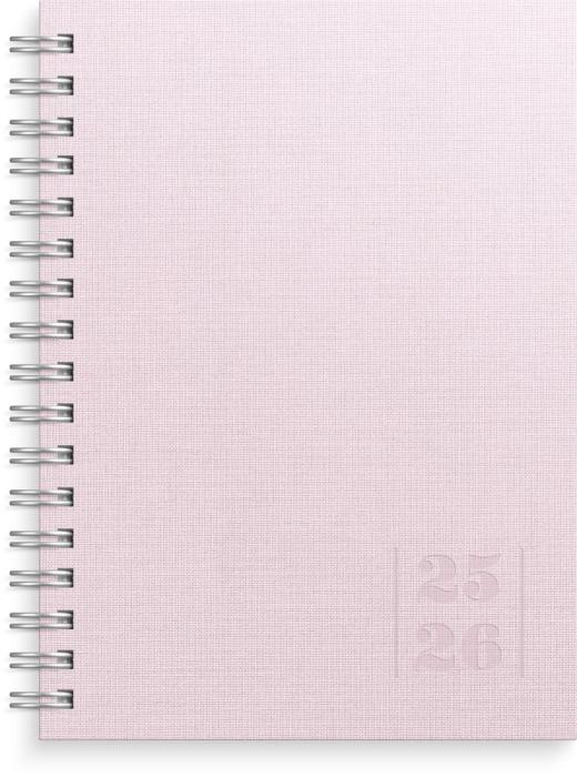 Kalender Senator A6 Textile rosa 2025-2026