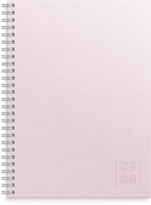 Kalender Senator A5 Textile rosa 2025-2026