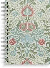 Notebook A5 blue/green flowers