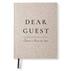 Guest Book Large Rough Linen