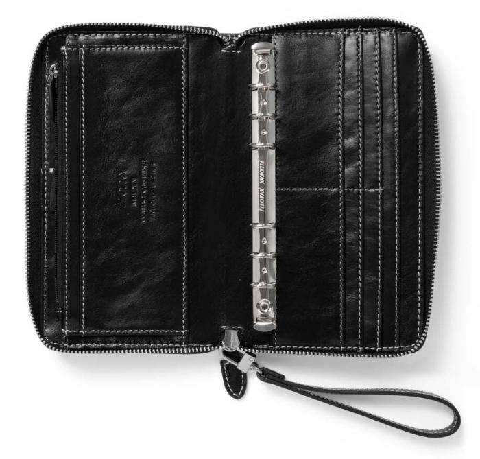 Filofax Malden Personal Black Compact Zip Black