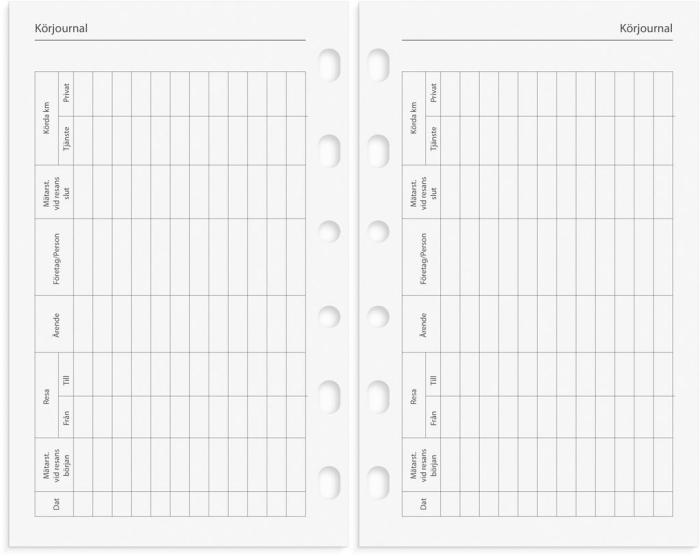 Compact Systemkalender svart skinn 2025 