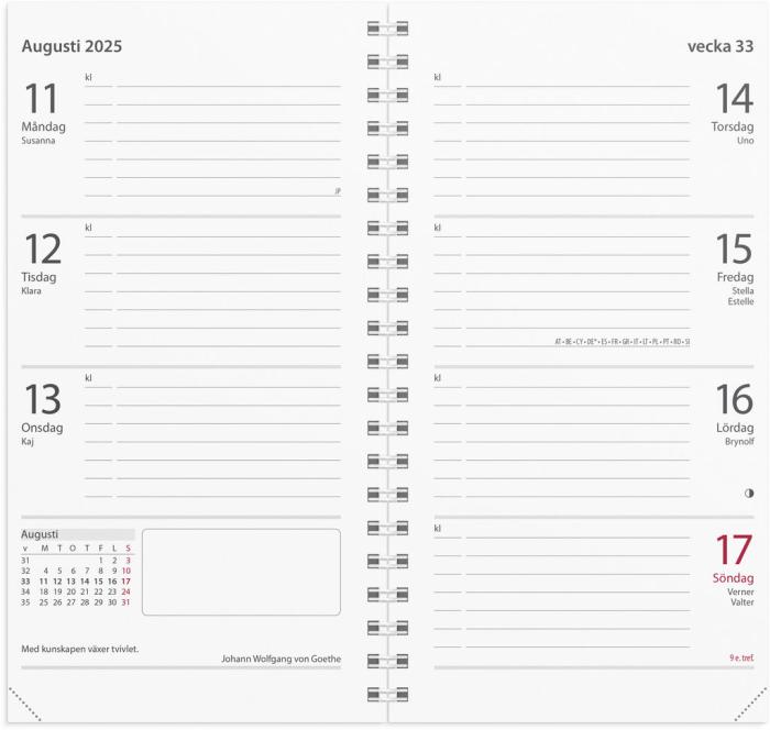 Planner kalendersats Master 2025