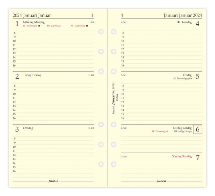 Filofax Årspaket Personal 2024