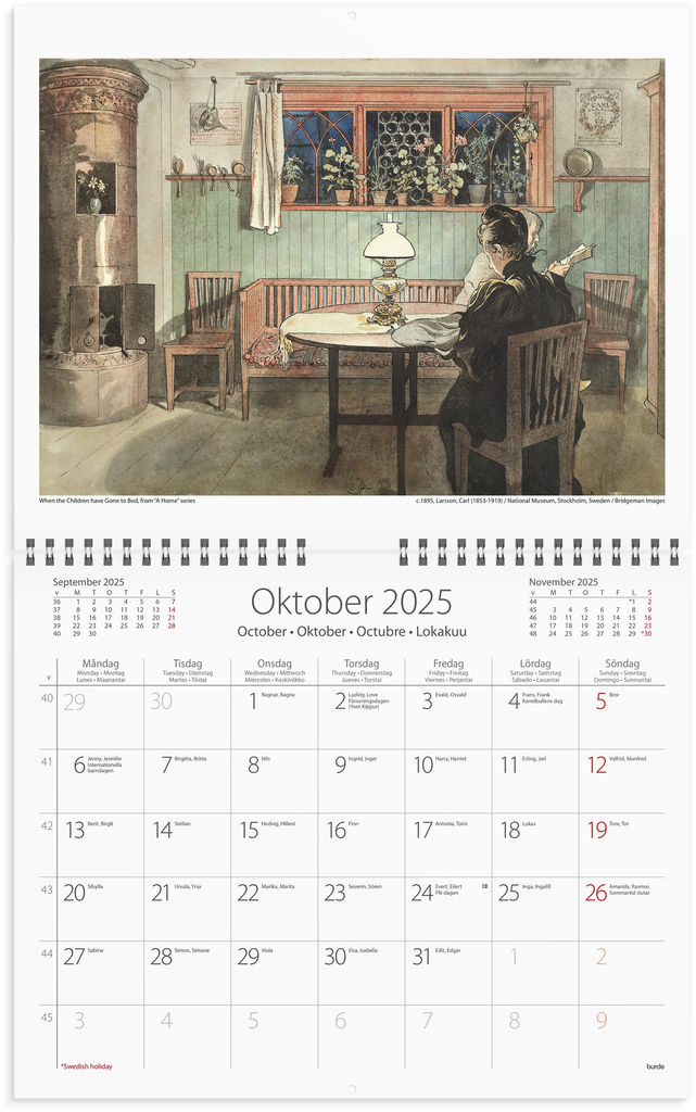 Väggkalender Carl Larsson 2025