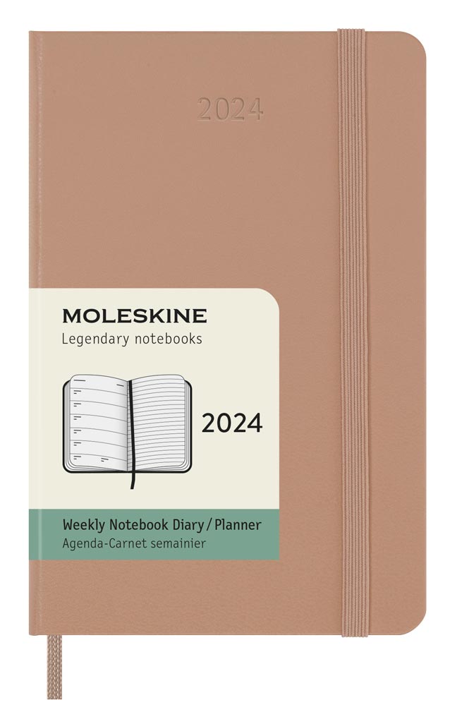 Moleskine Weekly Notebook Brown Hard Pocket 2024   8056598857184 01 